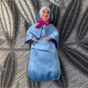 Disney Store Fairy Godmother Vinyl Face 9” Doll Classic‎ Cinderella RARE